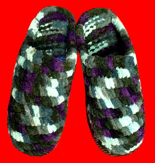 【产品名称】 针织毛线鞋冬季保暖纯手工编织毛线拖鞋定做抢订